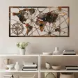 Väggdekor Metall Wallxpert World Map Large Flerfärgad Metall 120x60 cm 3 Delar - Dekorationer, prydnadsföremål - 8683743851591 - 2