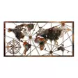 Väggdekor Metall Wallxpert World Map Large Flerfärgad Metall 120x60 cm 3 Delar - Dekorationer, prydnadsföremål - 8683743851591 - 1