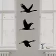 Väggdekor Metall Wallity Mallard Svart Metall 28x15 cm 27x19 cm 27,5x11 cm 3 Delar - Dekorationer, prydnadsföremål - 8683742940081 - 4
