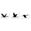 Väggdekor Metall Wallity Mallard Svart Metall 28x15 cm 27x19 cm 27,5x11 cm 3 Delar - Dekorationer, prydnadsföremål - 8683742940081 - 7