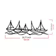 Väggdekor Metall Wallity Ships In Water Svart Metall 68x24 cm - Dekorationer, prydnadsföremål - 8683743680771 - 6