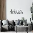 Väggdekor Metall Wallity Ships In Water Svart Metall 68x24 cm - Dekorationer, prydnadsföremål - 8683743680771 - 4