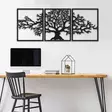 Väggdekor Metall Wallity Svart Metall 124x49 cm 3 Delar - Dekorationer, prydnadsföremål - 8682870318281 - 2