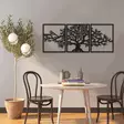 Väggdekor Metall Wallity Svart Metall 124x49 cm 3 Delar - Dekorationer, prydnadsföremål - 8682870318281 - 3