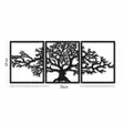 Väggdekor Metall Wallity Svart Metall 124x49 cm 3 Delar - Dekorationer, prydnadsföremål - 8682870318281 - 1