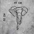 Väggdekor Metall Wallity Elephant 2 Svart Metall 52x41 cm - Dekorationer, prydnadsföremål - 8681875643701 - 4