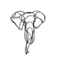 Väggdekor Metall Wallity Elephant 2 Svart Metall 52x41 cm - Dekorationer, prydnadsföremål - 8681875643701 - 1