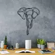 Väggdekor Metall Wallity Elephant 2 Svart Metall 52x41 cm - Dekorationer, prydnadsföremål - 8681875643701 - 3