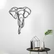 Väggdekor Metall Wallity Elephant 2 Svart Metall 52x41 cm - Dekorationer, prydnadsföremål - 8681875643701 - 2