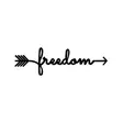 Väggdekor Metall Wallity Freedom Svart Metall 62x19 cm - Dekorationer, prydnadsföremål - 8684282140801 - 1