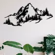 Väggdekor Metall Wallxpert Mountain 3 Svart Metall 67x30 cm - Dekorationer, prydnadsföremål - 8683342161701 - 2