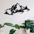 Väggdekor Metall Wallxpert Mountain 3 Svart Metall 67x30 cm - Dekorationer, prydnadsföremål - 8683342161701 - 3