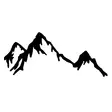 Väggdekor Metall Wallity Mountain Svart Metall 70x30 cm - Dekorationer, prydnadsföremål - 8681875518641 - 1