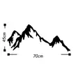 Väggdekor Metall Wallity Mountain Svart Metall 70x30 cm - Dekorationer, prydnadsföremål - 8681875518641 - 3