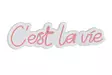 Dekorativ Led Väggdekor Wallity C'est La Vie Rosa Plast 50x14 cm - Ljussmycken och ljusfigurer - 8682870655911 - 6