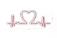Led Väggdekor Wallity Love Rhythm Rosa Plast 51x21 cm - Ljussmycken och ljusfigurer - 8682870288591 - 9