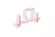 Led Väggdekor Wallity Love Rhythm Rosa Plast 51x21 cm - Ljussmycken och ljusfigurer - 8682870288591 - 8