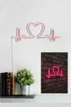 Led Väggdekor Wallity Love Rhythm Rosa Plast 51x21 cm - Ljussmycken och ljusfigurer - 8682870288591 - 5