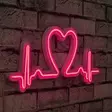 Led Väggdekor Wallity Love Rhythm Rosa Plast 51x21 cm - Ljussmycken och ljusfigurer - 8682870288591 - 2