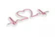 Led Väggdekor Wallity Love Rhythm Rosa Plast 51x21 cm - Ljussmycken och ljusfigurer - 8682870288591 - 1