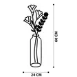 Väggdekor Metall Wallity Flower 2 Svart Metall 24x60 cm - Dekorationer, prydnadsföremål - 8682870853881 - 1