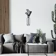 Väggdekor Metall Wallity Flower 2 Svart Metall 24x60 cm - Dekorationer, prydnadsföremål - 8682870853881 - 3