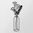 Väggdekor Metall Wallity Flower 2 Svart Metall 24x60 cm - Dekorationer, prydnadsföremål - 8682870853881 - 5
