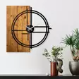 Väggklocka Wallity Wooden Clock Light Walnut/Svart Trä 56x3x58 cm - Väggklockor - 8683342261241 - 2