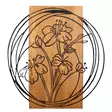 Väggdekor Trä Wallity Orchid Svart Metall 55x57,5 cm - Dekorationer, prydnadsföremål - 8683743680351 - 1
