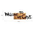 Väggdekor Trä Wallity Welcome To My Cave Valnöt/Svart Trä/Metall 128x3x39 cm - Dekorationer, prydnadsföremål - 8683342203661 - 6