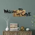 Väggdekor Trä Wallity Welcome To My Cave Valnöt/Svart Trä/Metall 128x3x39 cm - Dekorationer, prydnadsföremål - 8683342203661 - 3