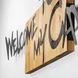 Väggdekor Trä Wallity Welcome To My Cave Valnöt/Svart Trä/Metall 128x3x39 cm - Dekorationer, prydnadsföremål - 8683342203661 - 4