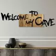Väggdekor Trä Wallity Welcome To My Cave Valnöt/Svart Trä/Metall 128x3x39 cm - Dekorationer, prydnadsföremål - 8683342203661 - 2