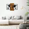 Väggdekor Trä Wallity World Map With Compass Valnöt/Svart Trä/Metall 58x85 cm - Dekorationer, prydnadsföremål - 8681875602371 - 5