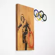 Väggdekor Trä Wallity Banksy Valnöt/Svart Trä 58x60 cm - Dekorationer, prydnadsföremål - 8683743027491 - 7