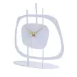 Dekorativ Klocka Aberto Design Pietra Vit Metall 21x23 cm - Väggklockor - 8683742881971 - 3