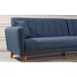 Hörnbäddsoffa Atelier del Sofa Aqua Mörkblå Linne 225x150x85 cm - Soffor - 8681875324051 - 4