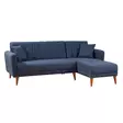 Hörnbäddsoffa Atelier del Sofa Aqua Mörkblå Linne 225x150x85 cm - Soffor - 8681875324051 - 7