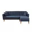 Hörnbäddsoffa Atelier del Sofa Aqua Mörkblå Linne 225x150x85 cm - Soffor - 8681875324051 - 1