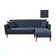 Hörnbäddsoffa Atelier del Sofa Aqua Mörkblå Linne 225x150x85 cm - Soffor - 8681875324051 - 5
