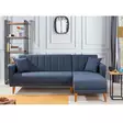 Hörnbäddsoffa Atelier del Sofa Aqua Mörkblå Linne 225x150x85 cm - Soffor - 8681875324051 - 3