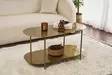 Soffbord Hanah Home Shb014A Guld Metall 100x45x51 cm - Soffbord - 8684283715121 - 3