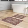 Badrumsmatta Set Mijölnir Flerfärgad 100% Polyester Halkfri Antibakteriell 50x60 cm & 60x100 cm - Badrumsmattor och våtrumsmattor - 8683342420341 - 2