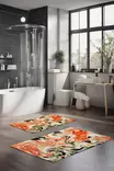 Badrumsmatta Set Mijölnir Flerfärgad 100% Polyester Halkfri Digitaltryck 40x60 cm & 60x100 cm - Badrumsmattor och våtrumsmattor - 8684283193301 - 2