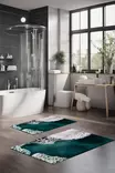 Badrumsmatta Set Mijölnir Flerfärgad 100% Polyester Halkfri Antibakteriell 40x60 cm & 60x100 cm - Badrumsmattor och våtrumsmattor - 8684283194841 - 2