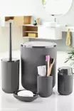 Badrumsset Mijölnir Antracit 100% Plast 6,5x6,5x18,5 cm & 13x13x3 cm & 8x8x10,5 cm & 10,5x10,5x33 cm & 18,5x18,5x23 cm - Badrumstillbehör - 8684283711581 - 2