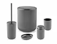 Badrumsset Mijölnir Antracit 100% Plast 6,5x6,5x18,5 cm & 13x13x3 cm & 8x8x10,5 cm & 10,5x10,5x33 cm & 18,5x18,5x23 cm - Badrumstillbehör - 8684283711581 - 1