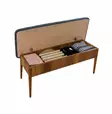Matbord Hanah Home Vina 1048 Mörkblå Valnöt Spånskiva 130x77x80 cm - Matbord - 8681875791211 - 8