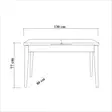 Matbord Hanah Home Vina 1048 Mörkblå Valnöt Spånskiva 130x77x80 cm - Matbord - 8681875791211 - 12