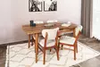 Matbord Hanah Home Inci 1141 Valnöt Spånskiva 129x79x80 cm - Matbord - 8683743009701 - 3